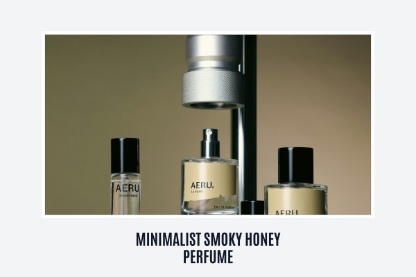 minimalist smoky honey perfume